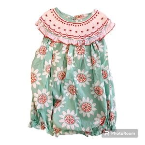 Babeeni Coral Geometric Smock in Mint